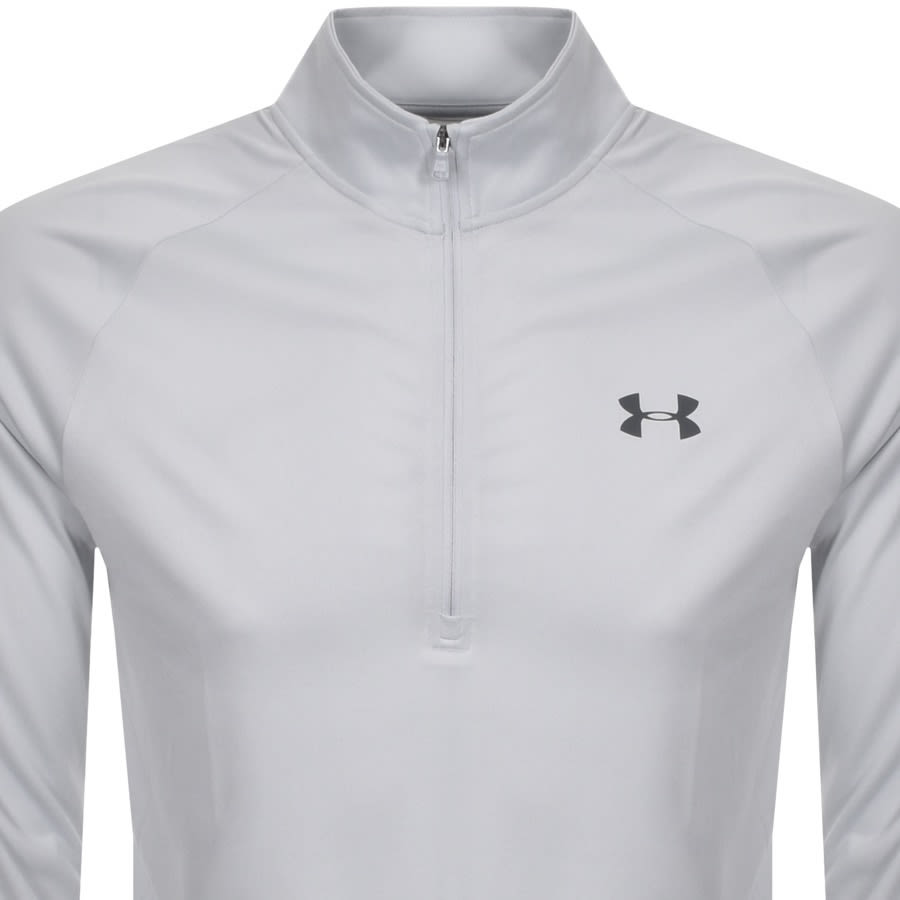 Alternative Image for ProductUnder Armour Half Zip Tech Sweatshirt Grey2